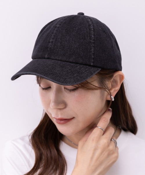 newhattan(ニューハッタン)の「【newhattan】ニューハッタン 無地 ストーン ウォッシュド ツイル ローキャップ 帽子/STONE WASHED TWILL CAP(キャップ・レディース・ブラック/ライトインディゴブルー/ダークブラック/ライトブラック/ライトベージュ/ホワイト/ダークグリーン/ダークブラウン/チャコールグレー/グレー/オリーブ/ネイビー/カーキ/オレンジ系その他・FREE)」の3枚目の写真