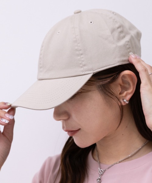 newhattan(ニューハッタン)の「【newhattan】ニューハッタン 無地 ストーン ウォッシュド ツイル ローキャップ 帽子/STONE WASHED TWILL CAP(キャップ・レディース・ブラック/ライトインディゴブルー/ダークブラック/ライトブラック/ライトベージュ/ホワイト/ダークグリーン/ダークブラウン/チャコールグレー/グレー/オリーブ/ネイビー/カーキ/オレンジ系その他・FREE)」の8枚目の写真