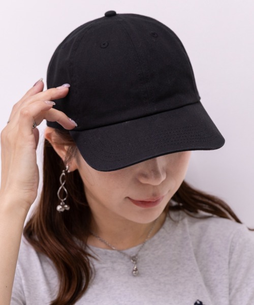 newhattan(ニューハッタン)の「【newhattan】ニューハッタン 無地 ストーン ウォッシュド ツイル ローキャップ 帽子/STONE WASHED TWILL CAP(キャップ・レディース・ブラック/ライトインディゴブルー/ダークブラック/ライトブラック/ライトベージュ/ホワイト/ダークグリーン/ダークブラウン/チャコールグレー/グレー/オリーブ/ネイビー/カーキ/オレンジ系その他・FREE)」の1枚目の写真