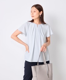 【吸汗速乾・接触冷感】パーツ前タックブラウス