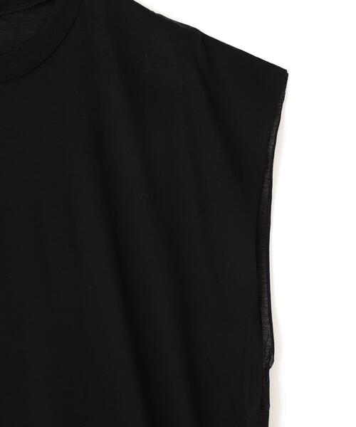 YLEVE(イレーヴ)の「YLEVE / COTTON SHEER JERSEY SLEEVELESS(Tシャツ/カットソー・レディース・ブラック/ホワイト・1)」の6枚目の写真