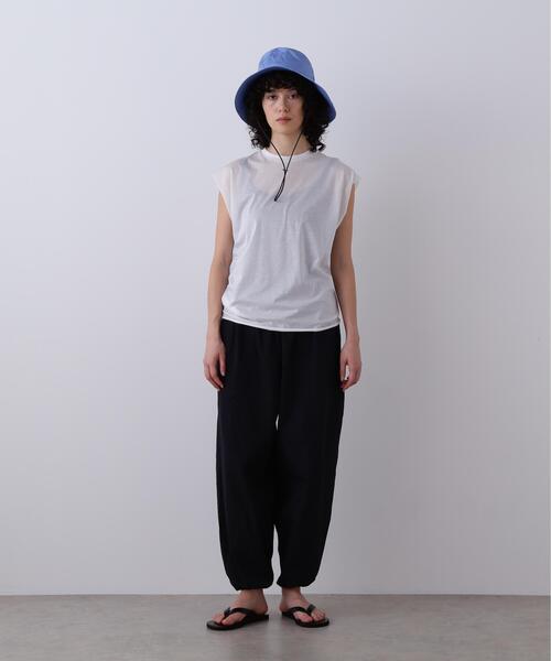 YLEVE(イレーヴ)の「YLEVE / COTTON SHEER JERSEY SLEEVELESS(Tシャツ/カットソー・レディース・ブラック/ホワイト・1)」の9枚目の写真