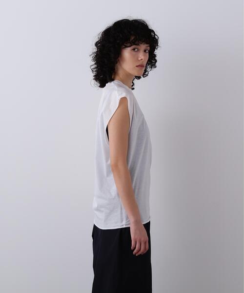 YLEVE(イレーヴ)の「YLEVE / COTTON SHEER JERSEY SLEEVELESS(Tシャツ/カットソー・レディース・ブラック/ホワイト・1)」の10枚目の写真