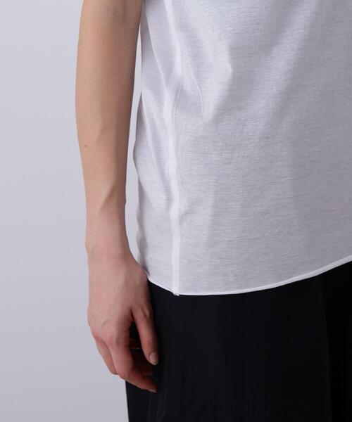 YLEVE(イレーヴ)の「YLEVE / COTTON SHEER JERSEY SLEEVELESS(Tシャツ/カットソー・レディース・ブラック/ホワイト・1)」の14枚目の写真