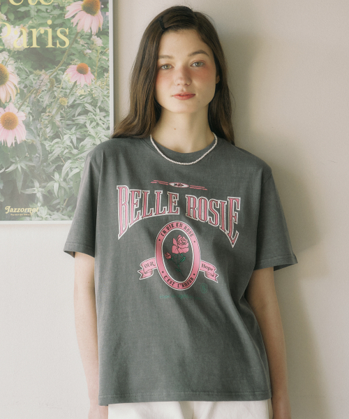 OURHOPE(アワーホープ)の「ベルローズTシャツ - ダークグレー(Tシャツ/カットソー・レディース・ダークグレー・1(S)/2(M))」の5枚目の写真