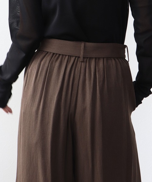 Jines（ジネス）の「スラブ配色ベルト付パンツ（その他パンツ・レディース・ブラック/カーキ・38）」の6枚目の写真