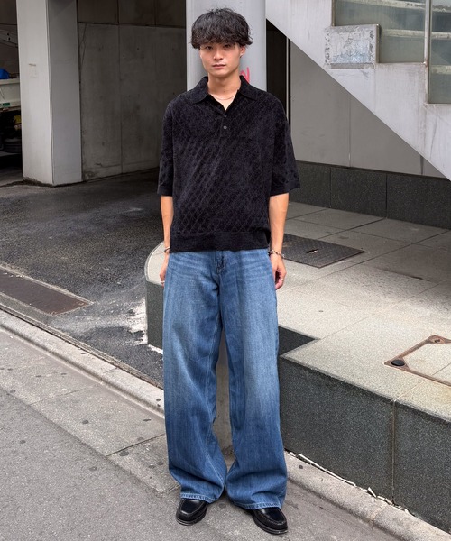 SINSS(シンス)の「Compact knit HS polo shirt / コンパクトニットショートスリーブポロシャツ(シャツ/ブラウス・メンズ・ブルー/ブラック・LARGE/X-SMALL/MEDIUM/SMALL)」の18枚目の写真