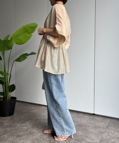 Jena espace merveilleux(ジェナ エスパスメルヴェイユ)の「冷感デニムパンツ(デニムパンツ・レディース・ブルー系その他/ネイビー・FREE)」の6枚目の写真