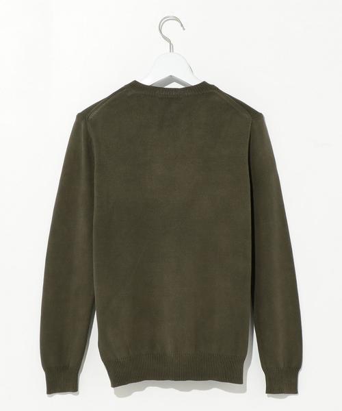 green label relaxing（グリーンレーベルリラクシング）の「ELAN G/DYE WASHED C/N ニット（ニット/セーター・メンズ・オリーブ/ネイビー・38/36/40）」の9枚目の写真