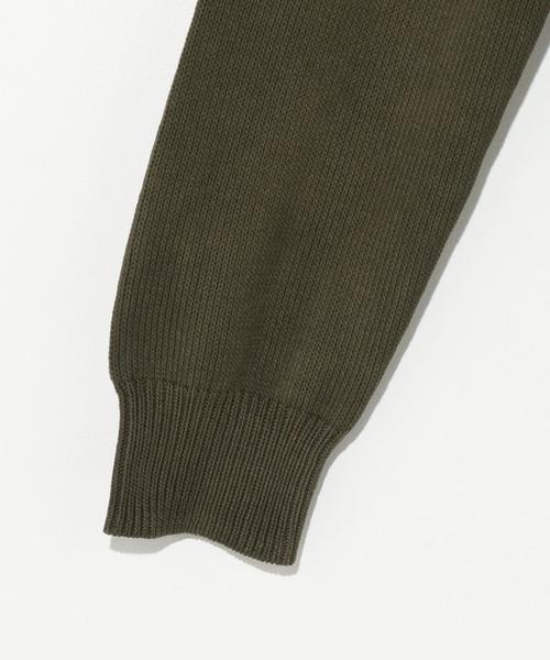 green label relaxing（グリーンレーベルリラクシング）の「ELAN G/DYE WASHED C/N ニット（ニット/セーター・メンズ・オリーブ/ネイビー・38/36/40）」の4枚目の写真