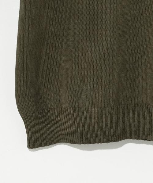 green label relaxing（グリーンレーベルリラクシング）の「ELAN G/DYE WASHED C/N ニット（ニット/セーター・メンズ・オリーブ/ネイビー・38/36/40）」の5枚目の写真