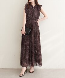 natural couture | プリーツスリーブノースリワンピース(ワンピース)