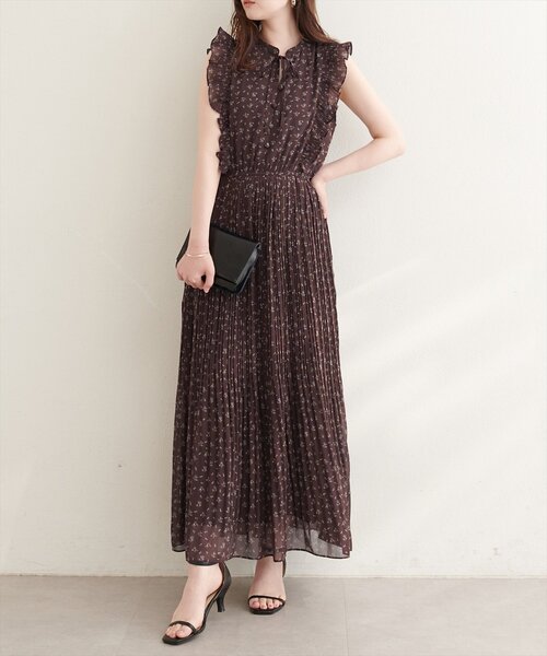natural couture(ナチュラルクチュール)の「プリーツスリーブノースリワンピース(ワンピース・レディース・その他1/その他2/その他3/その他4・FREE)」の3枚目の写真