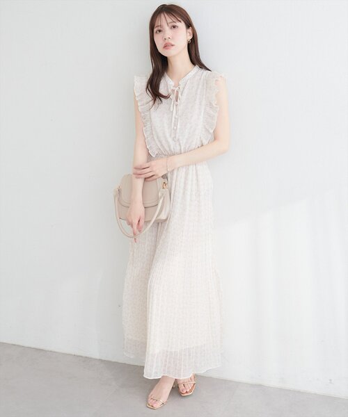natural couture(ナチュラルクチュール)の「プリーツスリーブノースリワンピース(ワンピース・レディース・その他1/その他2/その他3/その他4・FREE)」の9枚目の写真