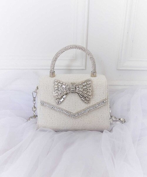 セール】【Belle Charme】Crystal Ribbon Chain Bag（ショルダーバッグ 