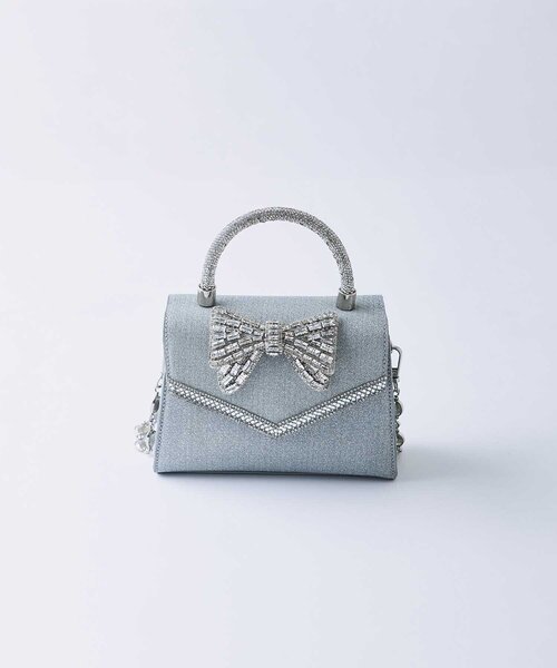 Belle Charme（ベルシャルム）の「【Belle Charme】Crystal Ribbon Chain Bag（ショルダーバッグ・レディース・ブラック/ピンク/オフホワイト/シルバー・FREE）」の9枚目の写真