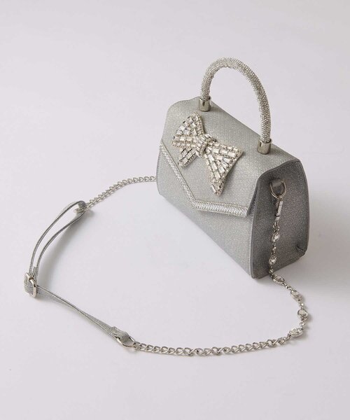 Belle Charme（ベルシャルム）の「【Belle Charme】Crystal Ribbon Chain Bag（ショルダーバッグ・レディース・ブラック/ピンク/オフホワイト/シルバー・FREE）」の10枚目の写真