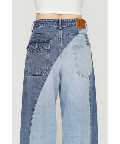 SLY(スライ)の「TONAL MIX DENIM PT トーナルミックスデニムパンツ 夏服 秋服 冬服(デニムパンツ・レディース・ブラック系その他2/ブルー系その他・0/2/1)」の6枚目の写真