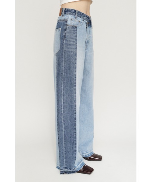 SLY(スライ)の「TONAL MIX DENIM PT トーナルミックスデニムパンツ 夏服 秋服 冬服(デニムパンツ・レディース・ブラック系その他2/ブルー系その他・0/2/1)」の3枚目の写真