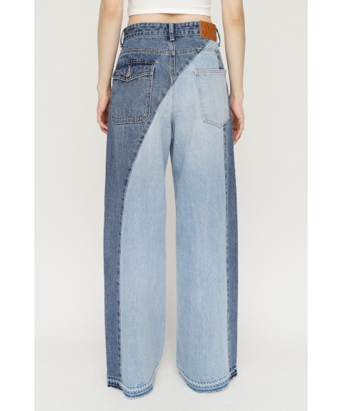 SLY(スライ)の「TONAL MIX DENIM PT トーナルミックスデニムパンツ 夏服 秋服 冬服(デニムパンツ・レディース・ブラック系その他2/ブルー系その他・0/2/1)」の4枚目の写真