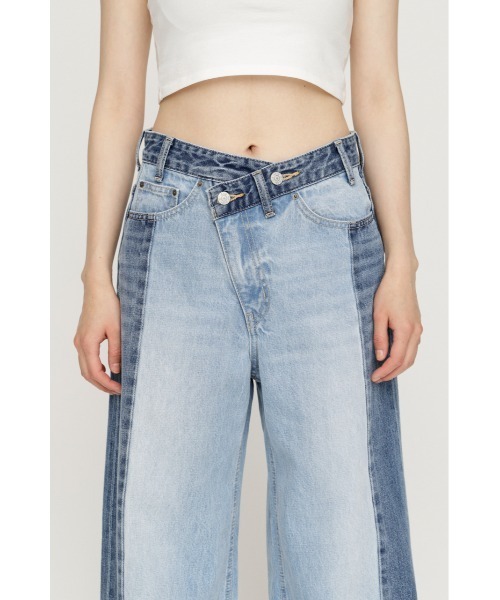 SLY(スライ)の「TONAL MIX DENIM PT トーナルミックスデニムパンツ 夏服 秋服 冬服(デニムパンツ・レディース・ブラック系その他2/ブルー系その他・0/2/1)」の5枚目の写真