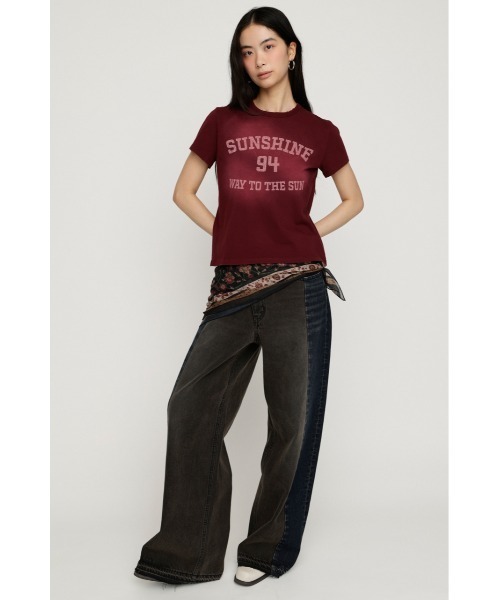 SLY(スライ)の「TONAL MIX DENIM PT トーナルミックスデニムパンツ 夏服 秋服 冬服(デニムパンツ・レディース・ブラック系その他2/ブルー系その他・0/2/1)」の7枚目の写真