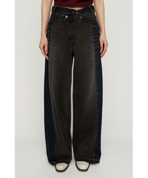 SLY(スライ)の「TONAL MIX DENIM PT トーナルミックスデニムパンツ 夏服 秋服 冬服(デニムパンツ・レディース・ブラック系その他2/ブルー系その他・0/2/1)」の9枚目の写真