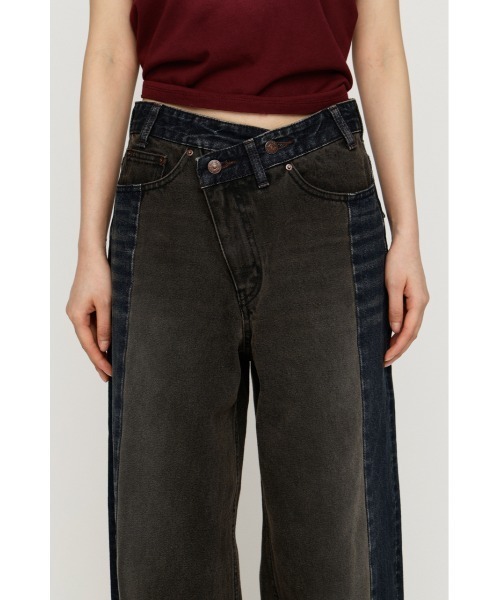 SLY(スライ)の「TONAL MIX DENIM PT トーナルミックスデニムパンツ 夏服 秋服 冬服(デニムパンツ・レディース・ブラック系その他2/ブルー系その他・0/2/1)」の10枚目の写真