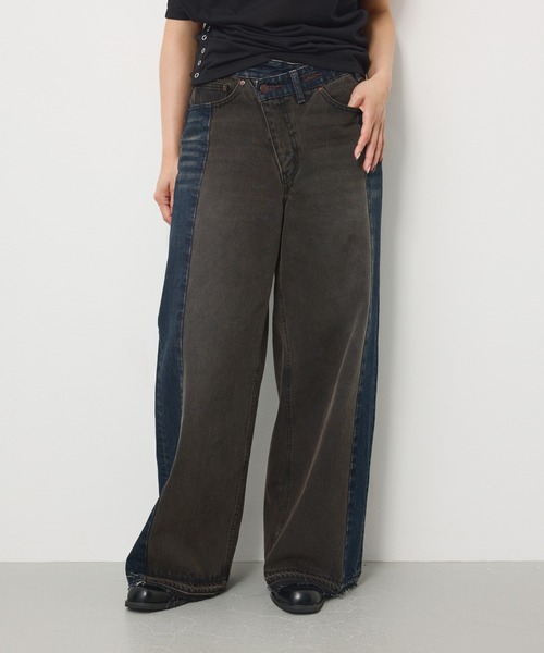 SLY(スライ)の「TONAL MIX DENIM PT トーナルミックスデニムパンツ 夏服 秋服 冬服(デニムパンツ・レディース・ブラック系その他2/ブルー系その他・0/2/1)」の20枚目の写真
