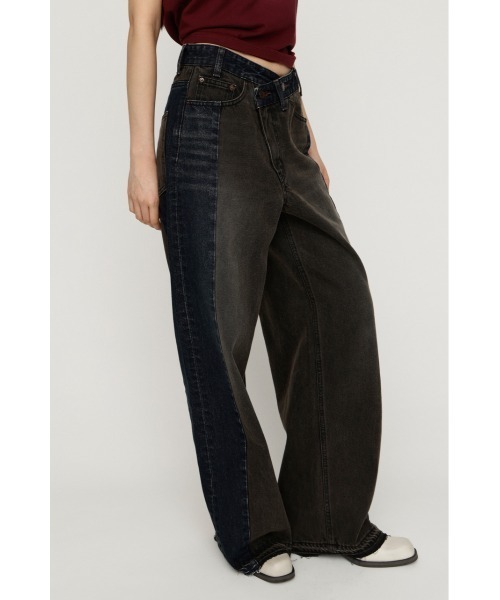 SLY(スライ)の「TONAL MIX DENIM PT トーナルミックスデニムパンツ 夏服 秋服 冬服(デニムパンツ・レディース・ブラック系その他2/ブルー系その他・0/2/1)」の18枚目の写真