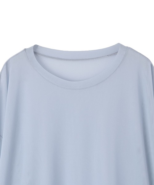 STYLE DELI(スタイルデリ)の「【BLK001】シアー半袖プルオーバー(Tシャツ/カットソー・レディース・ブラック/ブルー/イエロー・FREE)」の21枚目の写真