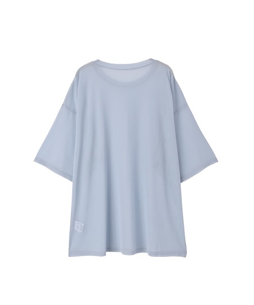 STYLE DELI(スタイルデリ)の「【BLK001】シアー半袖プルオーバー(Tシャツ/カットソー・レディース・ブラック/ブルー/イエロー・FREE)」の12枚目の写真