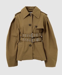 Workwear Canvas Short Peplum Jacket