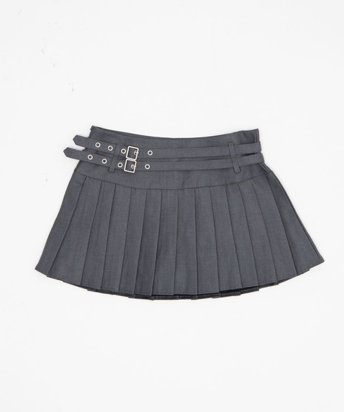 Figments(フィグメンツ)の「ダブルベルトプリーツミニスカパン(スカート・レディース・その他1/ブラック・SMALL/MEDIUM)」の12枚目の写真