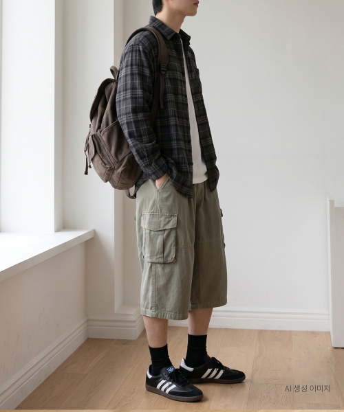 UMM(ウム)の「ピグメントウォッシングカーゴバミューダパンツ 3COLOR(その他パンツ・メンズ・グレー/チャコール/カーキ・F)」の5枚目の写真