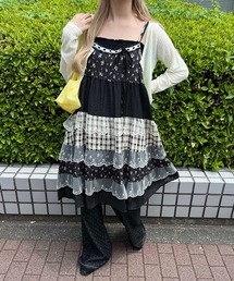 パッチワークキャミワンピース