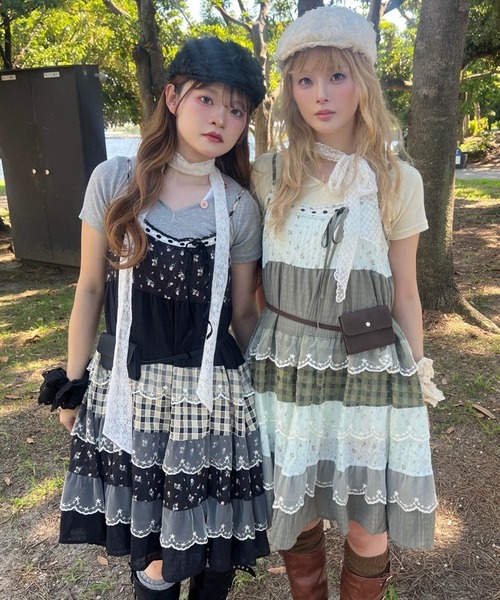 WC（ダブル シー）の「パッチワークキャミワンピース（ワンピース・レディース・グリーン/ブラック・FREE）」の20枚目の写真