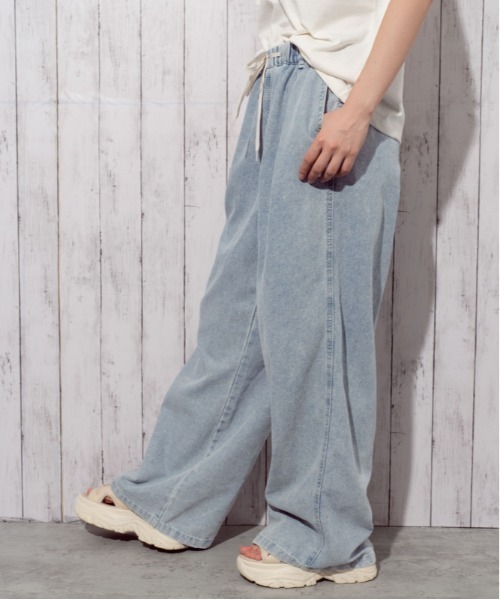 GORGE(ゴージ)の「《ウエストゴム・ドロスト仕様》イージーデニムワイドパンツ/カジュアル×ストリート/オールシーズン/全3色(その他パンツ・レディース・その他1/サックスブルー/チャコール・F)」の7枚目の写真