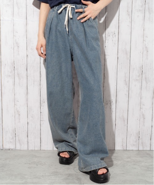 GORGE(ゴージ)の「《ウエストゴム・ドロスト仕様》イージーデニムワイドパンツ/カジュアル×ストリート/オールシーズン/全3色(その他パンツ・レディース・その他1/サックスブルー/チャコール・F)」の10枚目の写真
