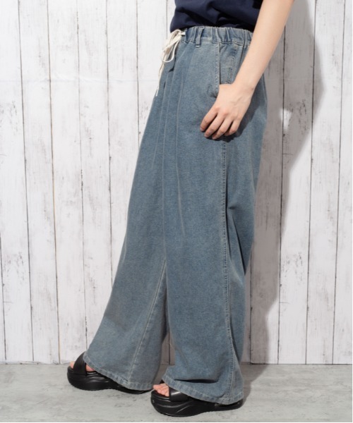 GORGE(ゴージ)の「《ウエストゴム・ドロスト仕様》イージーデニムワイドパンツ/カジュアル×ストリート/オールシーズン/全3色(その他パンツ・レディース・その他1/サックスブルー/チャコール・F)」の12枚目の写真