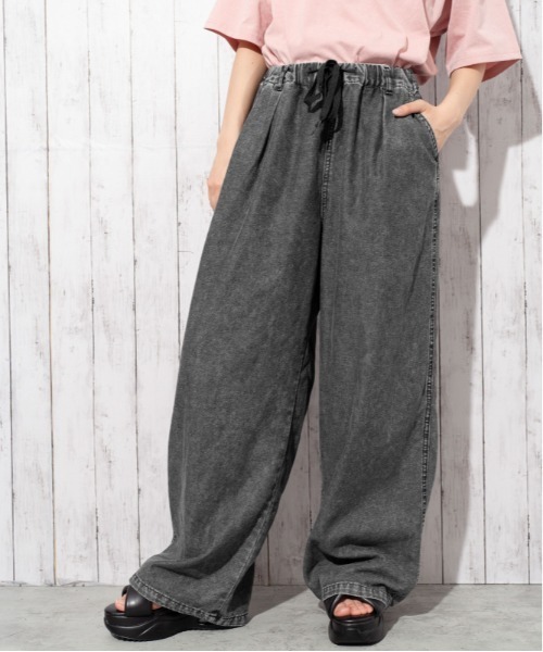 GORGE(ゴージ)の「《ウエストゴム・ドロスト仕様》イージーデニムワイドパンツ/カジュアル×ストリート/オールシーズン/全3色(その他パンツ・レディース・その他1/サックスブルー/チャコール・F)」の15枚目の写真