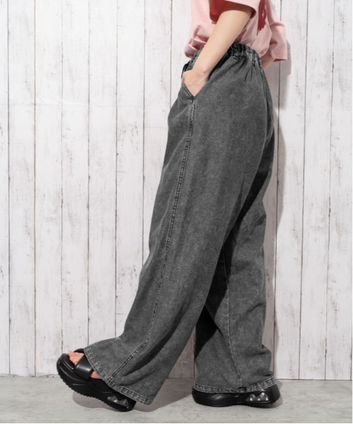 GORGE(ゴージ)の「《ウエストゴム・ドロスト仕様》イージーデニムワイドパンツ/カジュアル×ストリート/オールシーズン/全3色(その他パンツ・レディース・その他1/サックスブルー/チャコール・F)」の18枚目の写真