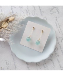 【なつ房】ヨーヨー(ブルー) ピアス(MA)
