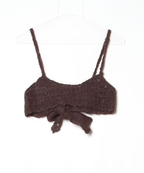 anuke（アンヌーク）の「Crochet Knit Bustier 62620510（Tシャツ/カットソー・メンズ・ブラウン/チャコールグレー・FREE）」の3枚目の写真