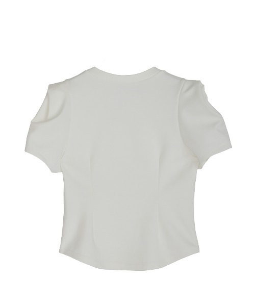 Ameri（アメリ）の「DEFORMATION SHOULDER CUT TOP（Tシャツ/カットソー・レディース・アイボリー/ライトブルー/ネイビー・FREE）」の10枚目の写真
