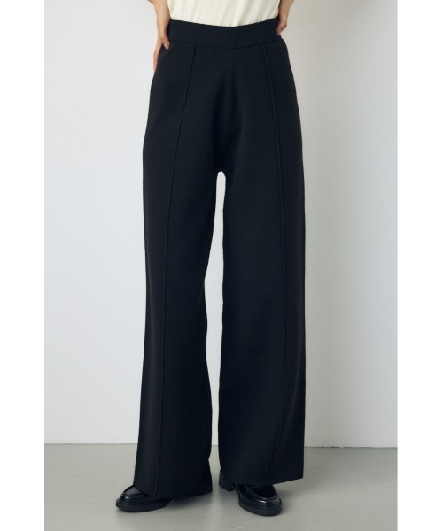 AZUL by moussy（アズールバイマウジー）の「洗濯OK♪【セットアップ対応】大人気シリーズ！格上げニットワイドパンツ 秋服 冬服　ウエストゴム　リラックス　ウォッシャブルニット（スラックス・レディース・ブラック/杢グレー/オフホワイト・MEDIUM/SMALL）」の15枚目の写真
