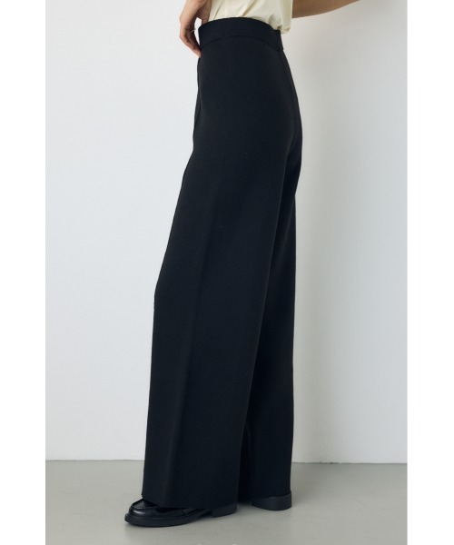 AZUL by moussy(アズールバイマウジー)の「洗濯OK♪【セットアップ対応】大人気シリーズ!格上げニットワイドパンツ 秋服 冬服 ウエストゴム リラックス ウォッシャブルニット(スラックス・レディース・ブラック/杢グレー/オフホワイト・MEDIUM/SMALL)」の16枚目の写真