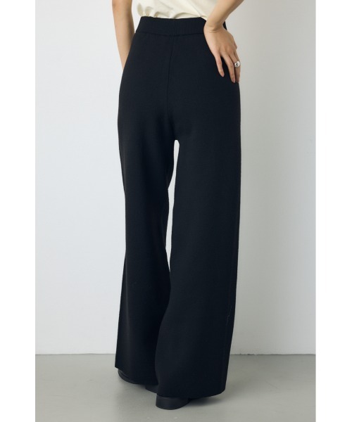 AZUL by moussy(アズールバイマウジー)の「洗濯OK♪【セットアップ対応】大人気シリーズ!格上げニットワイドパンツ 秋服 冬服 ウエストゴム リラックス ウォッシャブルニット(スラックス・レディース・ブラック/杢グレー/オフホワイト・MEDIUM/SMALL)」の17枚目の写真