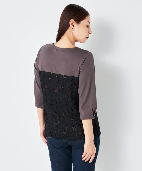 GALLORIA(ギャローリア)の「ビスチェフェイクプルオーバー(Tシャツ/カットソー・レディース・ブラック/ベージュ・LL/L/S/M)」の5枚目の写真