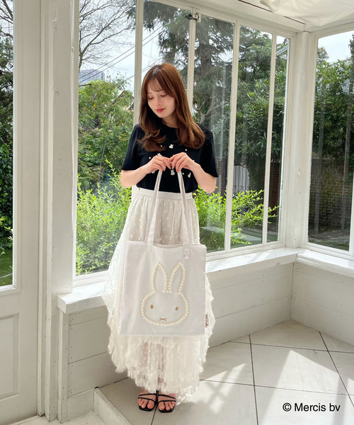 MIIA(ミーア)の「miffy パールダイカットトートバッグ(トートバッグ・レディース・オフホワイト・FREE)」の3枚目の写真